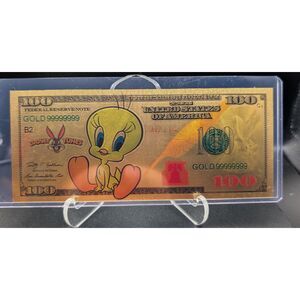 Looney Tunes Gold Foil Note – Tweety Bird Fantasy $100 Bill